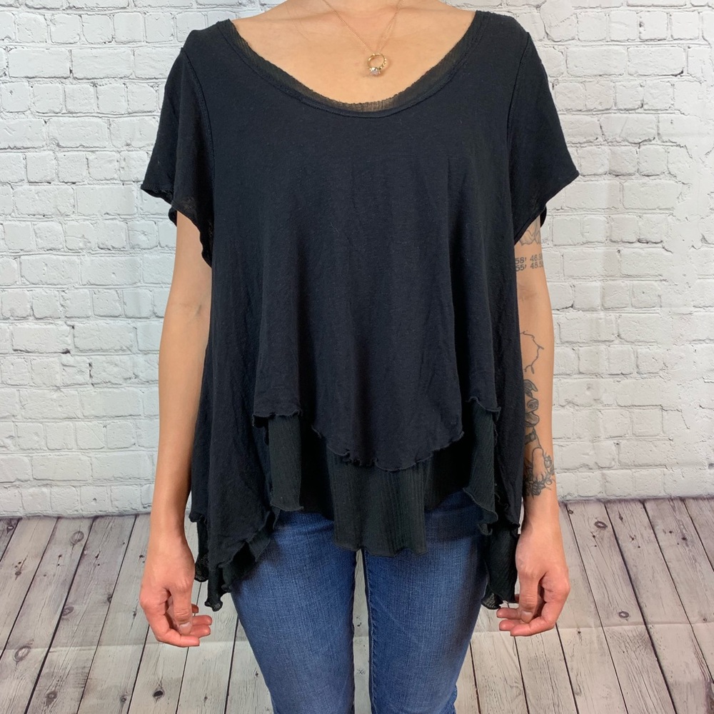 Free People Short Sleeve Top - Picture 1 of 8